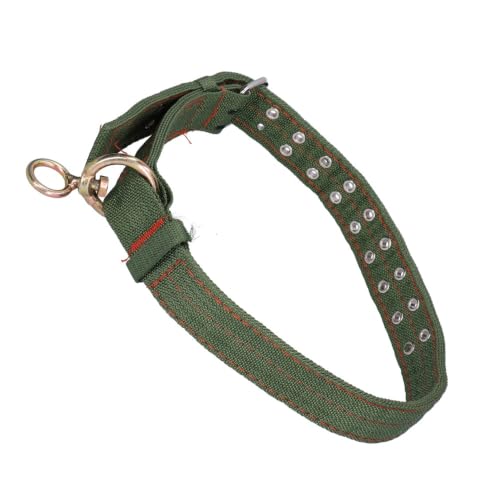 Canvas Cattle Collar, Adjustable Farm Animal Neck Strap with Metal Pin Buckle, Dark Green, S/M/L Size Options(S) - size: S