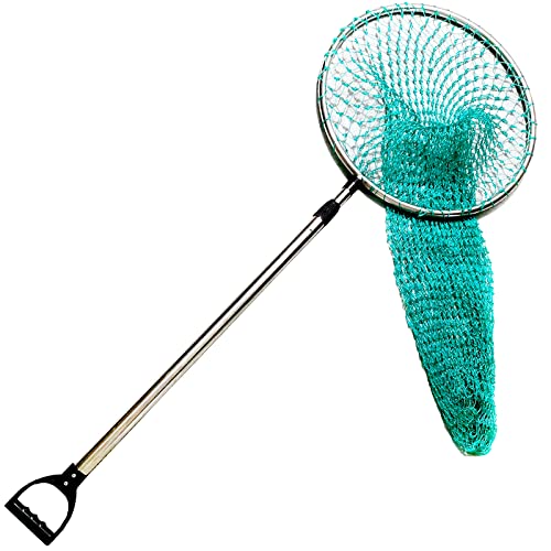 Pet Catch Net Heavy Duty Control Tool, Extendable from 65" to 95"(with 36" Net Depth&24.4'' Openning),for Bulldog Hog Goose Goats Saving Controlling Fishing and Farm Animlals