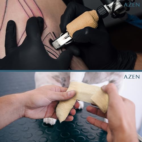 AZEN 20 Pack Self Adhesive Bandage Wrap, Elastic Cohesive Bandage Wrap, Skin Color Athletic Tape, Vet Wrap, Ankle Tape - color: Beige