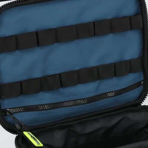 Lightning X Medium First Responder EMT Bag | LXMB25 | w/Reflective, Shoulder Strap & Zippered Compartments for First Aid + Trauma Supplies - Blue - color: Blue