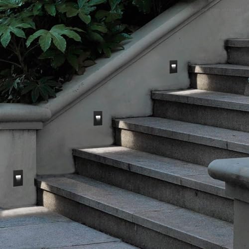 LEONLITE 6-Pack 3CCT 120V LED Step Lights, Vertical, Oil Rubbed Bronze - color: Oil-Rubbed Bronze, size: 2.87 Inch