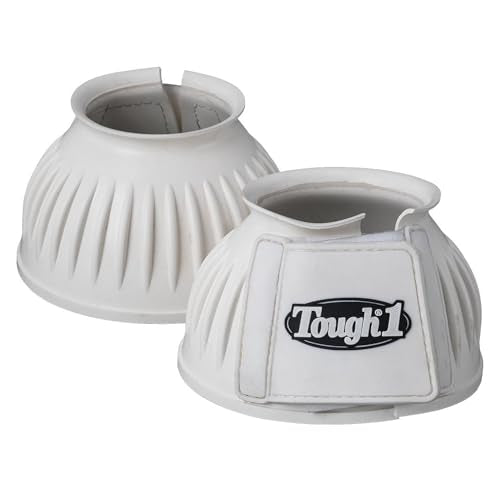 Tough 1 Heavy Duty Double Lock Bell Boots - color: White, size: Medium