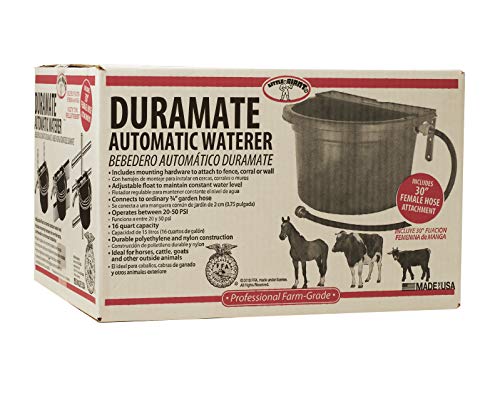 Little Giant® Automatic Animal Waterer | DuraMate Float Controlled Automatic Waterer for Livestock | Heavy Duty and Durable | Made in USA | 4 Gallon (Green, 4 Gallon) - color: Green