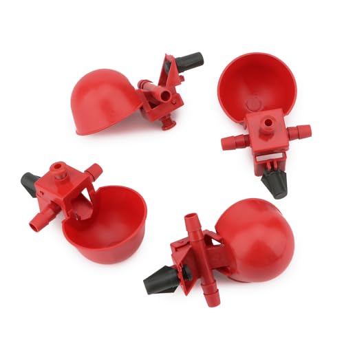 Wontee Chicken Waterer Cups 10PCS Automatic Poultry Water Feeder for Chicks Turkeys Ducks Goose Quail