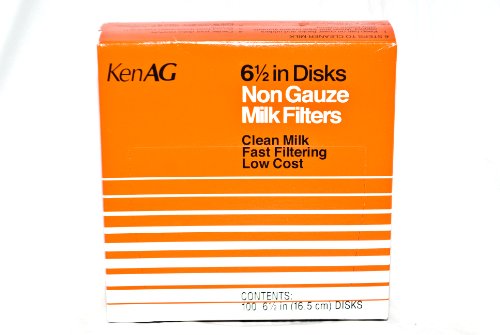 KenAG 6-1/2 in. Disc, Non-Gauze Milk Filter, 100 Discs Per Box (Pack of 2)