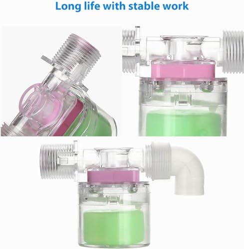 Transparency Water Float Valve, Water Level Control Water Tank Traditional Float Valve Upgrade (1/2” to 1/4“ SIDE) - size: 1/2” to 1/4“ SIDE