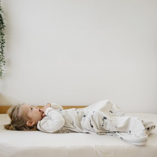 Woolino Toddler Sleeping Sack, 4 Season Merino Wool and Organic Cotton Baby Sleep Bag, 2-4 Years, Puppy - color: Puppy