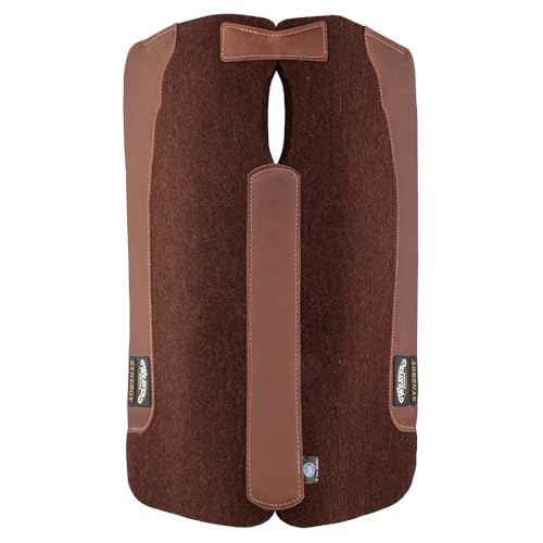 Weaver Leather Synergy Steam Pressed 1 1/4in x 32x32 Chocolate Merino Wool Felt Saddle Pad