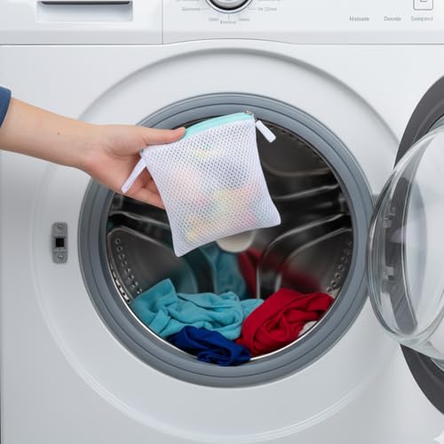 5 Pcs Small Mesh Laundry Bag Mini Lingerie Bags 5.5 x 4.7 Inch for Washing Delicates With Zipper for Socks, Bra, Underwear, Travel Clothing Storage