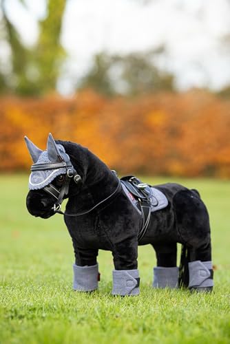 LeMieux Toy Pony Bandages for Toy Pony - Fleece - Simple Fastening - Suitable for Ages 3 Years + - Jay Blue - color: Jay Blue
