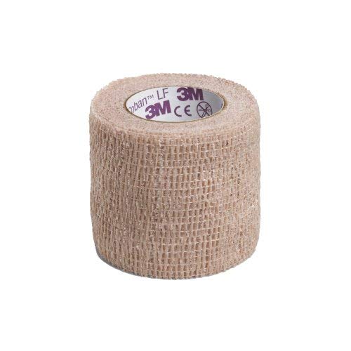 3M Coban Self-Adherent Wrap, Self Adherent Wrap Used to Secure Dressings and Other Devices, Compress or Protect Wound Sites and Immobilize Injuries, Tan, 2" x 5 yds, Each - color: Tan, size: 1 Count (Pack of 1)