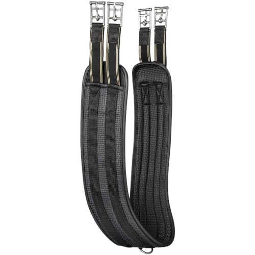 Equitare English Girth Synthetic Anatomic Shape Black 21-8100