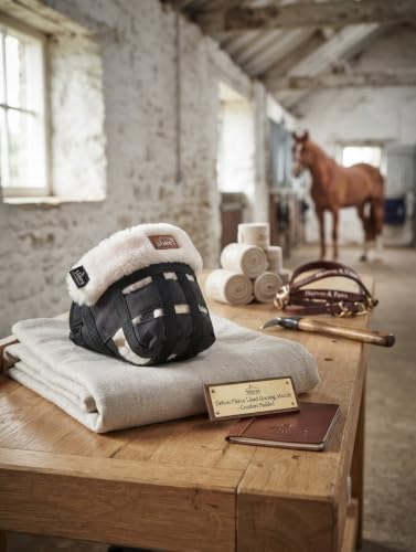 Shires Deluxe Fleece Lined Grazing Muzzle - Comfort Padded Horse Grass Intake Control - Multiple Sizes Full