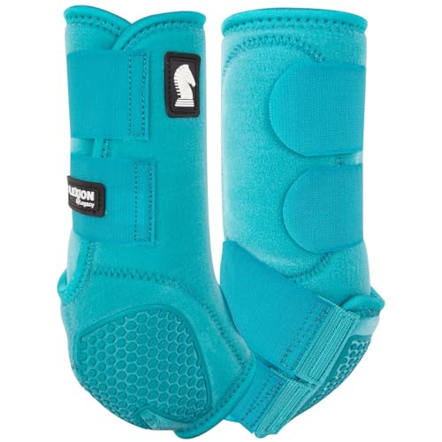 Classic Equine Flexion by Legacy2 Support Boots, Front (Aqua, Small) - color: Aqua, size: Small