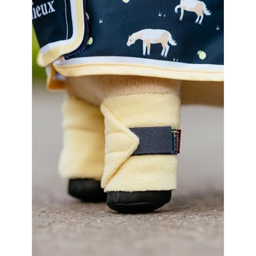 LeMieux Toy Pony Bandages for Toy Pony - Fleece - Simple Fastening - Suitable for Ages 3 Years + - Lemon Yellow - color: Lemon
