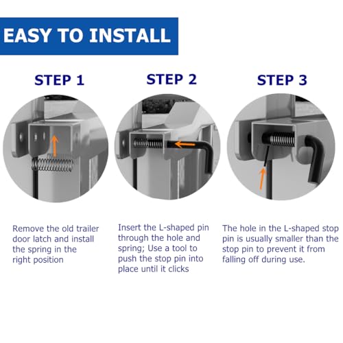 2 Packs Trailer Gate Pin,Utility Trailer Accessories,819T Trailer Gate Spring Latch Kit, Heavy Duty Trailer Gate Latch Repair Kit for Carry-On Utility Trailers