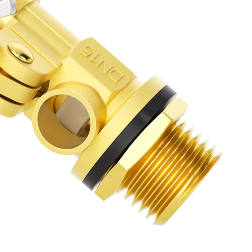 2-Pack 1/2" Automatic Water Fill Float Valves - Adjustable Brass Float Valves for Water Tanks, Pools, Troughs, Ponds & Aquariums
