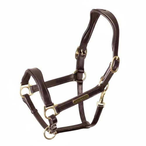 Shires Velociti Rapida Cushioned Leather Halter - color: Havana, size: Full