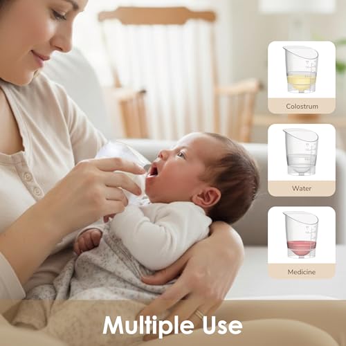 Maymom Drinking & Infant Feeding Cup Set, Training Kit for Newborns Elder Dysphagia Care, 30mL(1oz) Feeding Cup, 100mL (3oz) & 300mL (10oz) Nosey Cup - size: 30/100/300mL