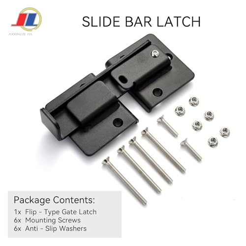 Flip Gate Latch, Barn Door Latch, 1 Pack, Black - size: Flip Gate