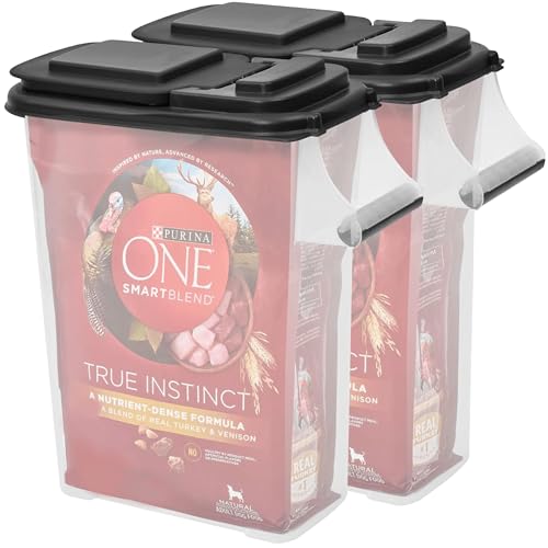 Buddeez Pet Food Containers, Dry Bird Seed Food Storage,16 Quart 2-pack - color: Black, size: 2 Pack (16 Quart)