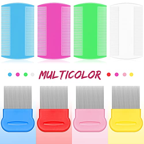 Maitys 8 Pcs Lice Combs Kids Pet,4 X 2 Inch, 2.24 X 2.24 Inch,Novel - color: Novel, size: 4 x 2 Inch, 2.24 x 2.24 Inch