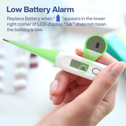 Boncare Digital Thermometer for Adults, Kids & Babies, Light Green - color: Light Green