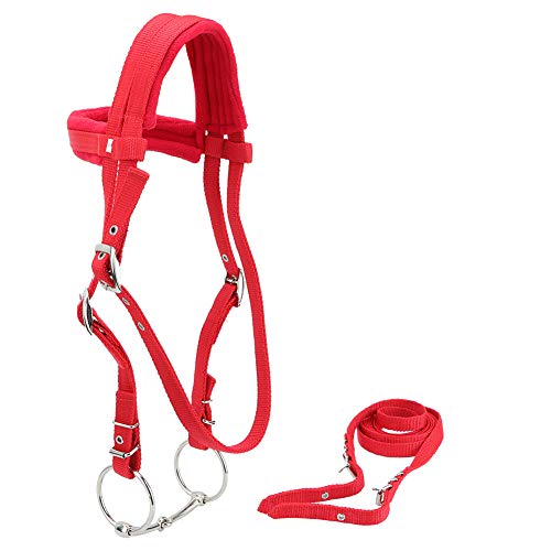 Horse Bridle Reins, Adjustable Horse Bridle Rein Harness Headstalls Removable Snaffle with Soft Cushion