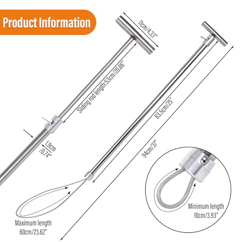 Dog Catcher Pole, Animal Catch Control Tool with Flashlight Non-Slip Tape
