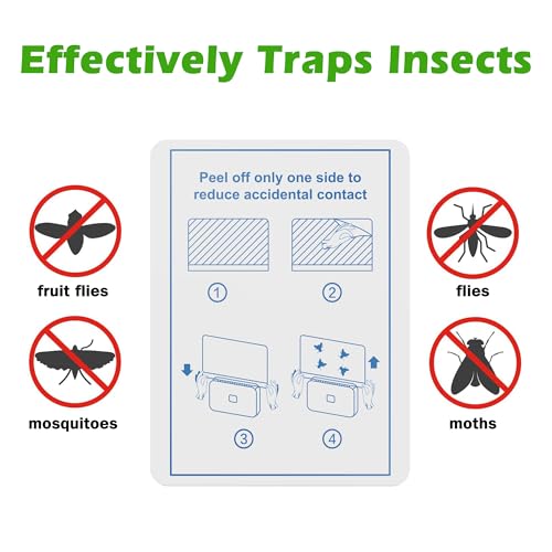 LFSYS 40 Packs Refill Card(Refills Only) for Plug in UV Light Fly Trap, Sticky Board Refills for LFSYS Plug-in Fly Trap
