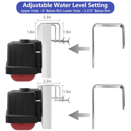 Water Trough Float Valve for Stock Tank – Includes 3/4" Hose Connectors, PTFE Tape & Mounting Kit – Water Level Control for Livestock Waterer, Poultry, Cattle, Goat, Horse, Pond (Float Valve-1PCS) - style: Float Valve-1PCS