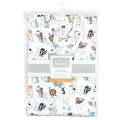 Hudson Baby Unisex BabyCotton Sleeveless Wearable Sleeping Bag, Sack, Blanket - color: Alphabet Animals, size: 0-6 Months