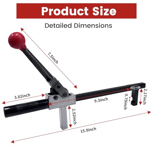 Chain Link Fence Stretcher Tool, 9.3” Ratchet Travel Chain Tensioner | Heavy-Duty Wire Puller Tightener, 5° Tilted Base with Non-Slip Grip for Farm Ranch Yard, Fence Installation&Repair
