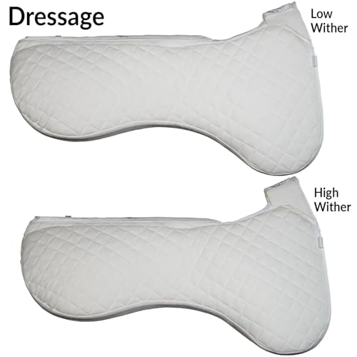 Total Saddle Fit Squish Pad - English - Impact Dampening Saddle Pad - color: White, size: Medium Dressage