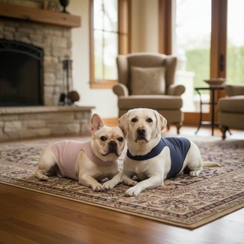 Dog & Cat Surgery Recovery Suit and Anxiety Wrap - color: Pink, size: M