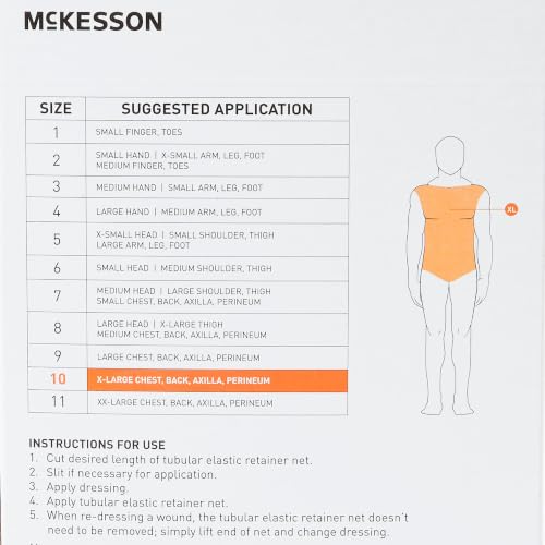 McKesson Tubular Elastic Retainer Net Dressing, 40 1/2 in x 25 yd, 1 ct - size: Size 10 1 Count