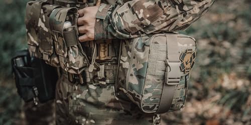 RHINO RESCUE IFAK Trauma Kit Standard with CAT Tourniquet Camouflage | Military-Grade, Massive Bleeding Control, Tactical Molle Pouch, Professional First Aid Kit, HSA/FSA Approved - color: Camouflage