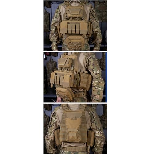 YAKEDA Outdoor Training Vest With PALS System MultiFunctional MOLLE Quick Release Vest- For Hiking, Camping Training - color: Cp2.0