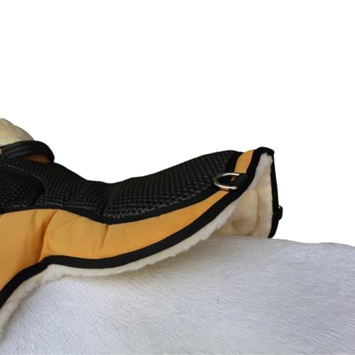 CHALLENGER Horse English Western Trail Fleece Padded Adjustable Bareback Saddle Pad 39TS05 - color: Tan