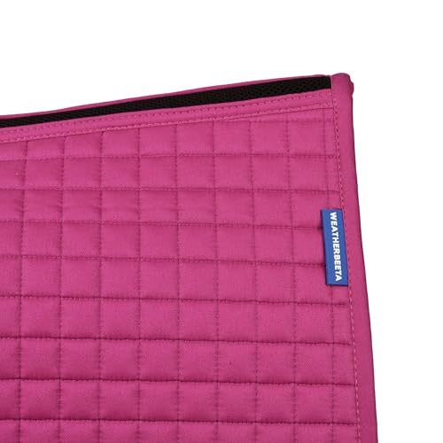 WeatherBeeta Prime Air-Tec Dressage Saddle Pad - color: Bright Magenta, size: Large