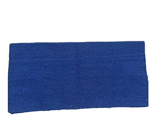 Majestic Ally Solid Color 34"x 36" Traditional Acrylic Saddle Blanket with Hemline Edges-3.7 lbs (Royal Blue) - color: Royal Blue