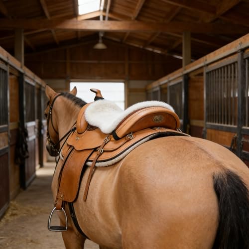 Saddle Cushion, Plush Saddle Cushion, Helps with Stability and Cushioning During Equestrian Riding