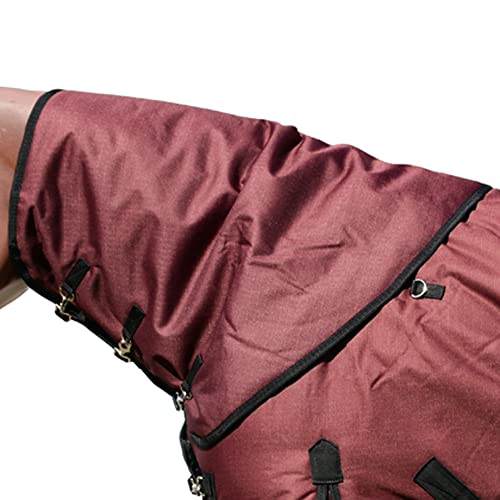 HILASON 1200D Winter Waterproof Poly Turnout Horse Hood Neck Cover - Large - color: Wine Black, size: Large