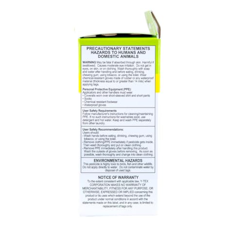 Y-Tex 21297070 MAX 40 Livestock Insecticide Ear Tag - Quantity 40