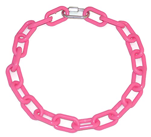 Generic Goat Collars Plastic Chain with Metal Quick Link 20, 28 & 36 Long (Pink, Medium 28)