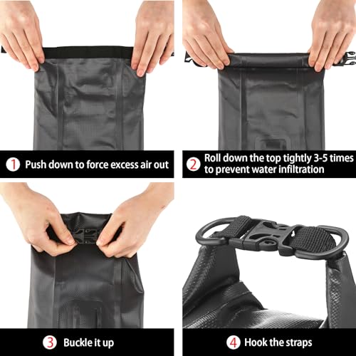 Waterproof First Aid Kit for Boat Marine Roll Top Dry Bag Dark Grey - color: Ws011-darkgrey