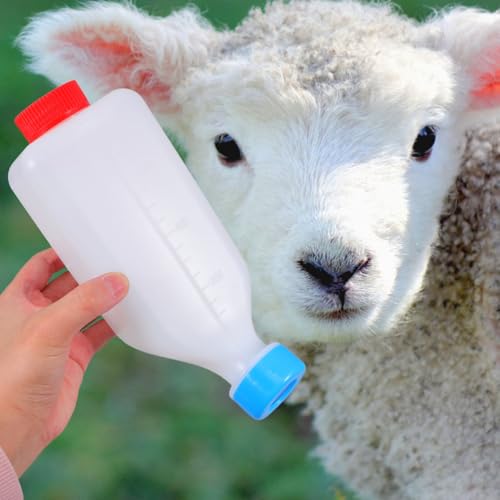 Toddmomy Calf Feeding Bottle Lamb Milk Feeder Nursing Bottle for Goat Sheep and Small Animals Farm Animal Milk Feeder 9.05 X 4.92 X 3.14 in 1 Pack