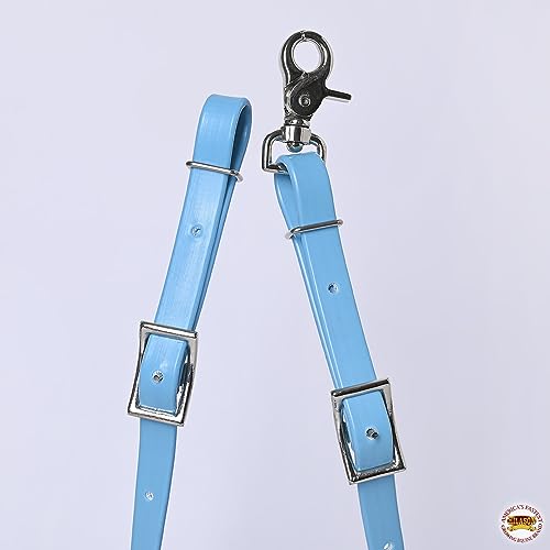 HILASON Western Horse Biothane Leather Rein, Full Size - color: Turquoise