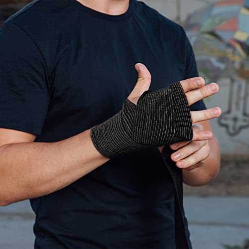Treela 36 Pcs Self Adherent Bandage 4" X 5 Yard Wrap Breathable - color: Black, size: 4" X 5 Yard