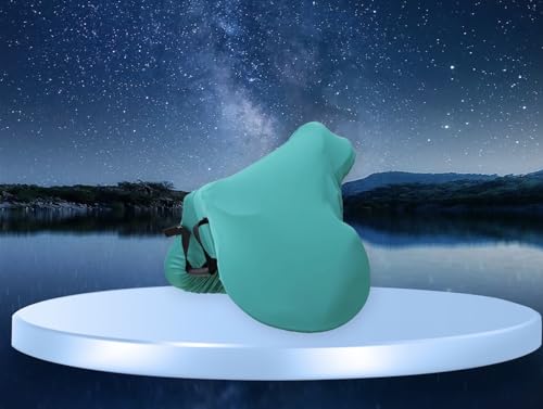 Majestic Ally English Saddle Cover with Adjustable Handle, 4-Way Stretch Spandex/Elastane Fabric, Multiple Colors (Turquoise) - color: Turquoise